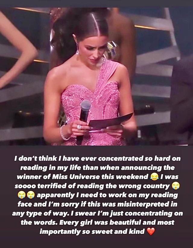 Hoa hậu Olivia Culpo xin lỗi vì biểu cảm cau mày gây tranh cãi tại HHHV - 2