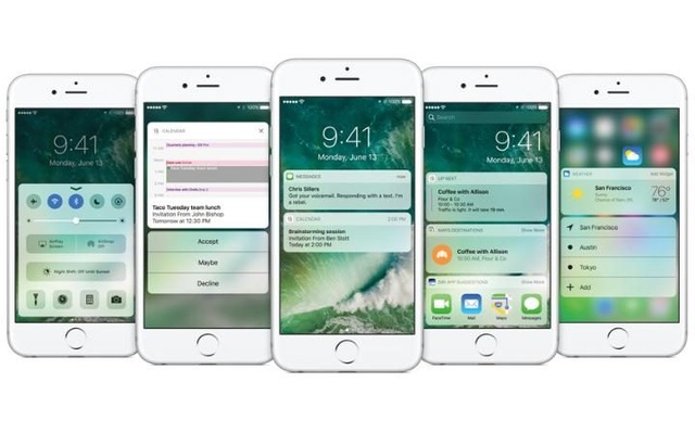 Cảnh giác: iPhone có thể biến thành "cục gạch" khi nâng cấp và cài đặt lên iOS 10 - 1 iOS mang đến nhiều tùy chọn widget cho màn hình chờ, và không còn thao tác Trượt để mở khóa