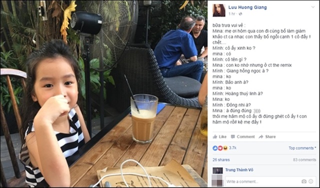Mối quan hệ thân tình ít biết giữa Hồ Hoài Anh và Đông Nhi - 4
Bé Mina thú nhận với mẹ thần tượng ca sĩ Đông Nhi.