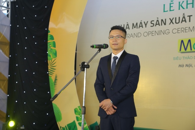 Khánh thành nhà máy sản xuất thực phẩm bảo vệ sức khoẻ Metaherb - 2 Ông Lê Viết Phương, Tổng Giám đốc Công ty Cổ phần Dược liệu Phương Đông phát biểu tại buổi Lễ.