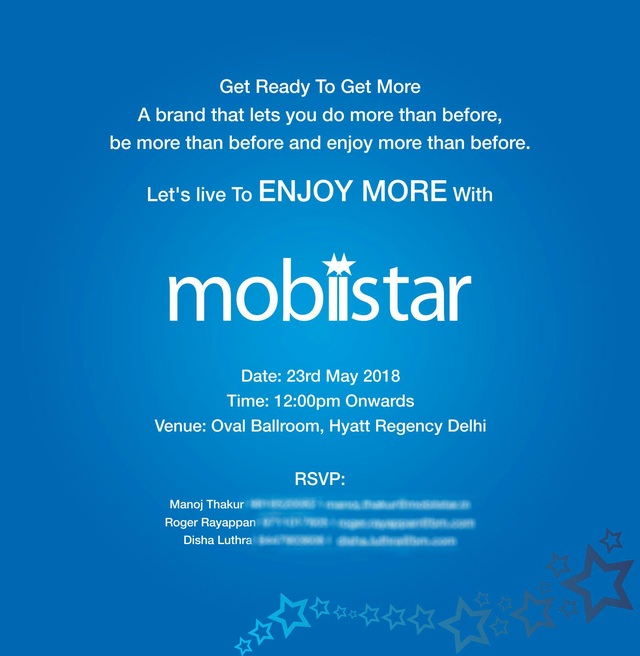 Thương hiệu Việt đầu tiên mang smartphone ra bán ở thị trường nước ngoài - 1 Thư mời của MobiiStar tới báo giới Ấn Độ