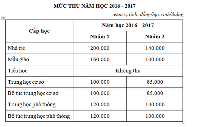 TPHCM không tăng học phí trong năm học 2016-2017 - 1