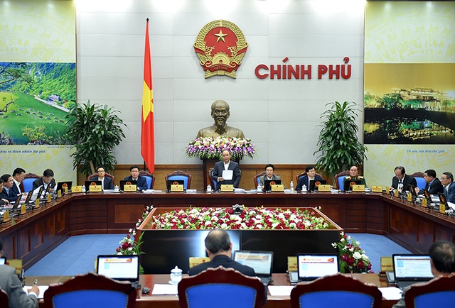 Thủ tướng yêu cầu không chúc Tết Thủ tướng, lãnh đạo Chính phủ - 2 Toàn cảnh phiên họp thường kỳ của Chính phủ (ảnh: VGP)