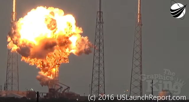 Thợ săn UFO phỏng đoán người ngoài hành tinh bắn cháy tên lửa Mỹ - 1 Tên lửa Falcon 9 phát nổ hôm 1/9 (Ảnh: Sputnik)