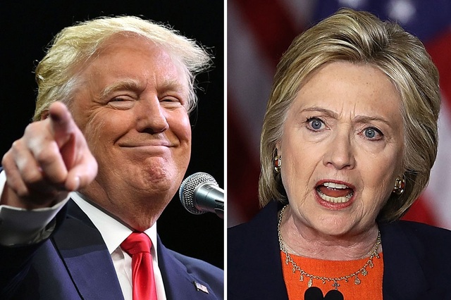 Tỷ phú Trump thu hẹp khoảng cách đáng kể với bà Clinton - 1 Tỷ phú Donald Trump và bà Hillary Clinton (Ảnh: Washington Magazine)