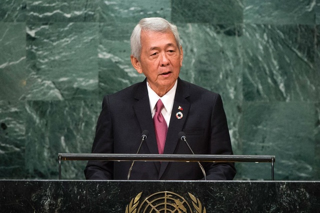 Philippines tạm gác tranh chấp Biển Đông với Trung Quốc - 1 Ngoại trưởng Philippines Perfecto Yasay (Ảnh: UN)