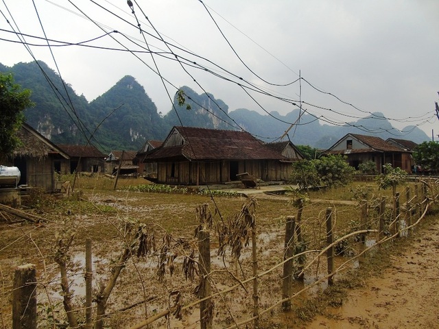 Người dân vùng “rốn lũ” bơ phờ sau cơn lũ lịch sử - 5
Nhà cửa, vườn tược tiêu điều, xác xơ vì lũ (Ảnh: Tiến Thành)