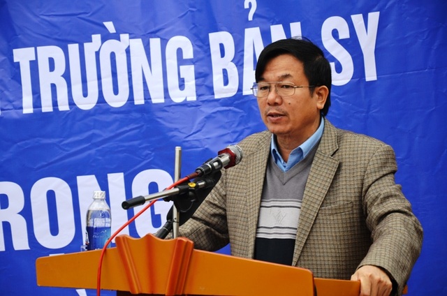 Niềm vui ngày khởi công xây dựng phòng học Dân trí tại Quảng Bình - 6 Ông Trần Đình Nhân, Phó Giám đốc Sở GD-ĐT Quảng Bình đã thay mặt lãnh đạo Sở GD-ĐT Quảng Bình gửi lời cảm ơn sâu sắc tới Báo Dân trí và nhà tài trợ