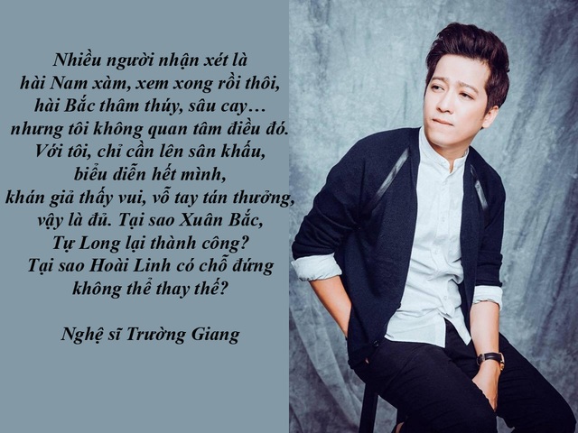 Tâm sự của BTV truyền hình và chuyện hài Nam - hài Bắc - 5 Nghệ sĩ tranh cãi quyết liệt chuyện hài Bắc nhạt, hài Nam hấp dẫn - Trước những ý kiến trái chiều về chuyện hài Bắc nhạt nên không “hút” được khán giả tới rạp, còn hài Nam hấp dẫn nên lúc nào cũng chật kín khán giả, các nghệ sĩ Quang Thắng, Minh Hằng và Trường Giang đã có những chia sẻ của riêng mình.