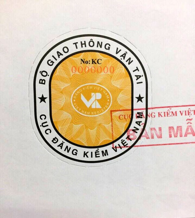 Cục Đăng kiểm Việt Nam làm rõ nạn làm giả tem-giấy kiểm định - 2 Mẫu Tem đăng kiểm của Cục Đăng kiểm Việt Nam