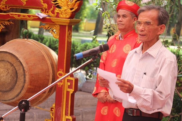 Thay mặt con cháu, dòng họ Nguyễn Tiên Điền, ông Nguyễn Ban bày tỏ sự xúc động trước sự quan tâm của các cấp chính quyền.