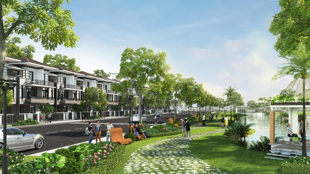 Thị trường BĐS 2017: Xu hướng mua biệt thự phố vườn Nam Sài Gòn - 2 1ha công viên bờ sông, 4,6ha công viên hồ cảnh quan trải toàn khu - không gian sống chất lượng, tiện nghi, hiện đại được thiết kế và chăm chút đến từng chi tiết.