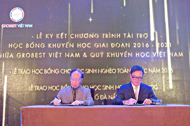 Grobest Việt Nam và Quỹ Khuyến học Việt Nam đã tổ chức lễ ký kết chương trình tài trợ học bổng khuyến học giai đoạn 2016 – 2021