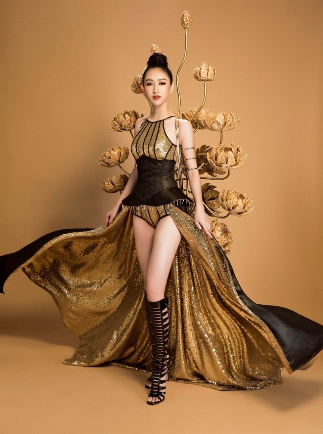 Hà Thu bất ngờ không chọn áo dài ở phần thi trang phục truyền thống - 6 Đại diện Việt Nam sẽ tham gia phần thi trang phục truyền thống với bộ trang phục “Chiến Binh Hoa” vào ngày 30/10