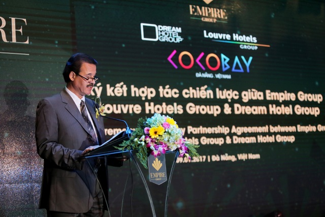 Đã có mặt tại 51 quốc gia, Tập đoàn Louvre Hotels sẽ đến Việt Nam - 1 Đại diện tập đoàn Louvre Hotels phát biểu tại lễ ký kết