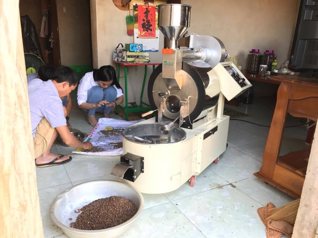 Máy rang cà phê Rio không có đại lý nào trên toàn quốc - 4 Máy rang café lồng ngang Rio 3 New chuyển giao cho khách hàng ở Tân Hà – Lâm Hà – Lâm Đồng