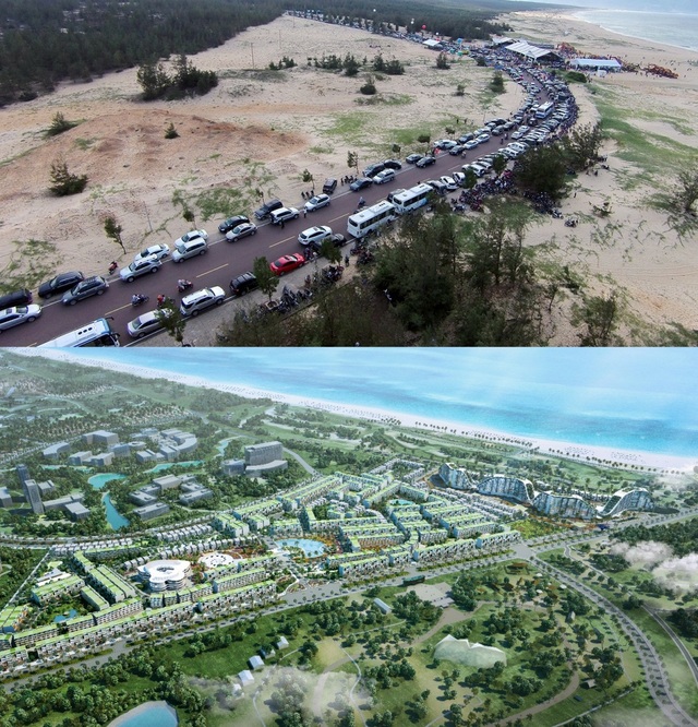 Tập đoàn FLC: Định nghĩa lại quy trình quy hoạch phát triển đô thị - 3 Quần thể FLC Quy Nhơn trước và sau khi xây dựng