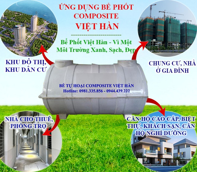 Bể tự hoại, bể phốt Composite Việt Hàn - Giải pháp mới thay thế bể phốt truyền thống - 1 Bể tự hoại, bể phốt Composite Việt Hàn - Giải pháp mới thay thế bể phốt truyền thống - 1