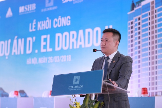 Tân Hoàng Minh khởi công dự án trên “đất vàng” bên Hồ Tây - D’. El Dorado II - 2 Thay mặt chủ đầu tư, ông Lê Văn Thịnh – Phó Tổng Giám đốc Tập đoàn Tân Hoàng Minh đã cảm ơn sự giúp đỡ của các cấp chính quyền địa phương và các đơn vị đối tác