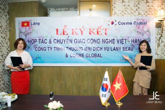 Lễ kí kết hợp tác chiến lược giữa Lány Beau và Cosme Global - 1 Lễ ký kết hợp tác và chuyển giao công nghệ Việt – Hàn.
