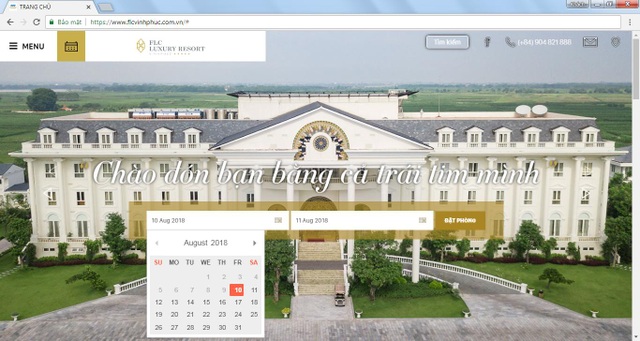 Giao diện website mới của FLC Vĩnh Phúc