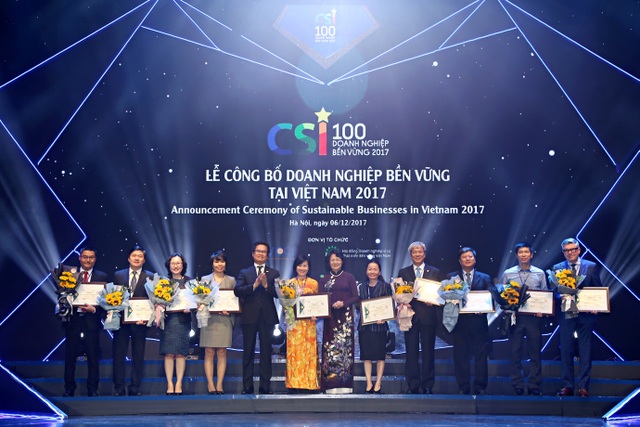 Lễ công bố doanh nghiệp bền vững năm 2018 - 1 Các doanh nghiệp bền vững được biểu dương năm 2017