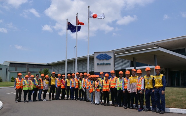 Quản lý an toàn lao động: Hướng đi bền vững cho doanh nghiệp - 2 Trong khuôn khổ chương trình, các quản lý và lãnh đạo doanh nghiệp sẽ có cơ hội được tham quan mô hình quản lý an toàn theo tiêu chuẩn Úc hiện đang được NS BlueScope Việt Nam áp dụng