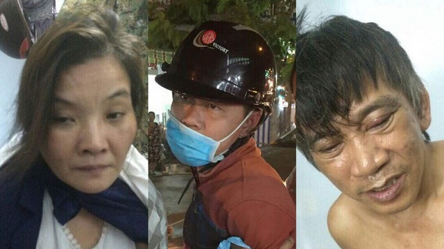 Triệt phá đường dây buôn bán ma túy đá xuyên Việt - 1 Các đối tượng bị bắt giữ