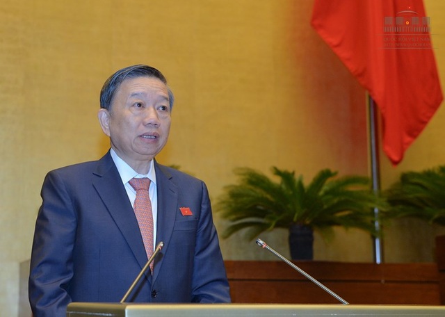 Thượng tướng Tô Lâm- Bộ trưởng Bộ Công an (Ảnh: Quochoi.vn)