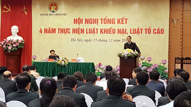 “Khiếu nại, tố cáo đang bị kẻ xấu lợi dụng để kích động, xuyên tạc” - 1 Hội nghị do Thanh tra Chính phủ tổ chức tại Hà Nội ngày 15/12 (Ảnh: TTCP)