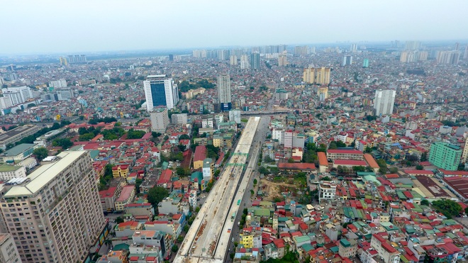 Đại công trường trên cao 9.400 tỷ xuyên đường cong mềm mại ở Hà Nội - 7 Đại công trường trên cao 9.400 tỷ xuyên đường cong mềm mại ở Hà Nội - 7