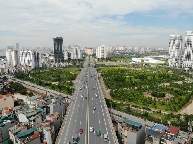 Nhìn từ trên cao dự án dựng tường bê tông, mở rộng đường đến cầu Nhật Tân - 13 Nhìn từ trên cao dự án dựng tường bê tông, mở rộng đường đến cầu Nhật Tân - 13