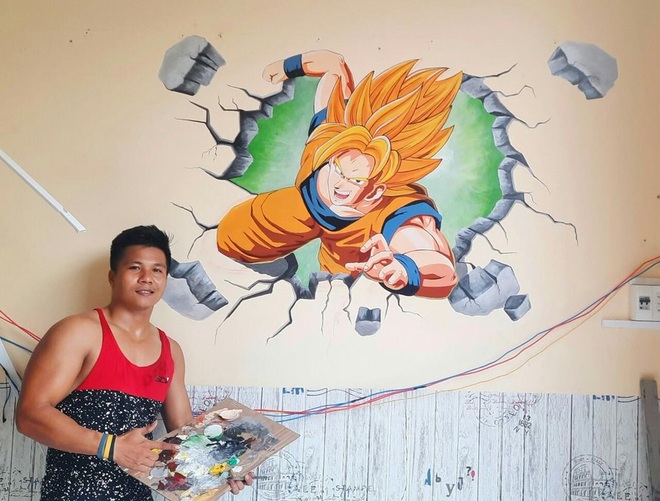 Theo đuổi đam mê vẽ tranh tường - 1 Theo đuổi đam mê vẽ tranh tường - 1