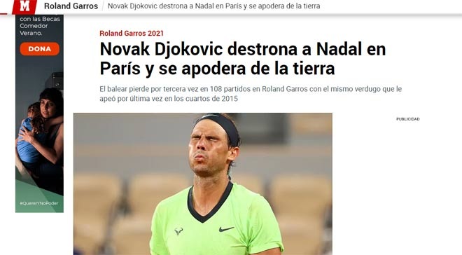 Báo giới quốc tế ca ngợi Djokovic sau chiến thắng ấn tượng trước Nadal - 2