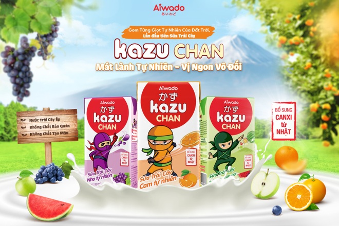 Aiwado mở rộng thị phần với sữa trái cây, sữa chua uống Kazu Chan - 2