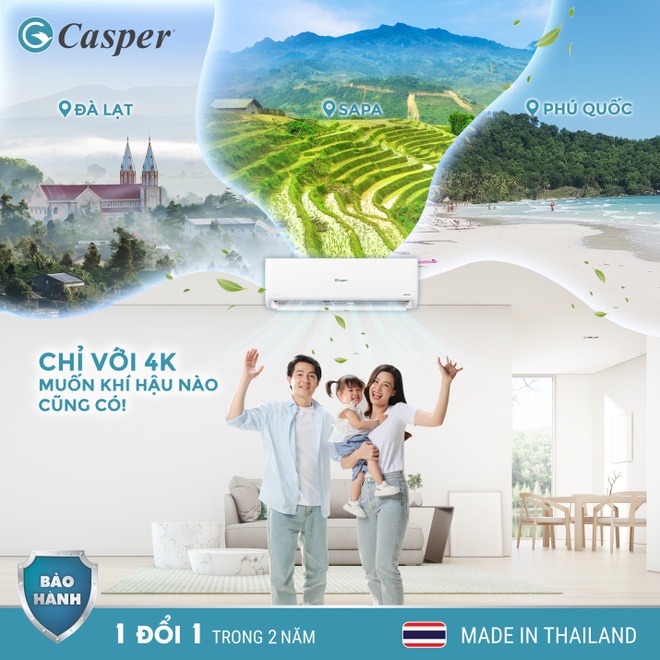 Vì sao thương hiệu Casper thống lĩnh top 3 thị trường điều hòa? - 2 Vì sao thương hiệu Casper thống lĩnh top 3 thị trường điều hòa? - 2