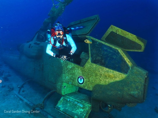 Du khách bơi, lặn ngắm bảo tàng quân sự có một không hai trên thế giới - 1