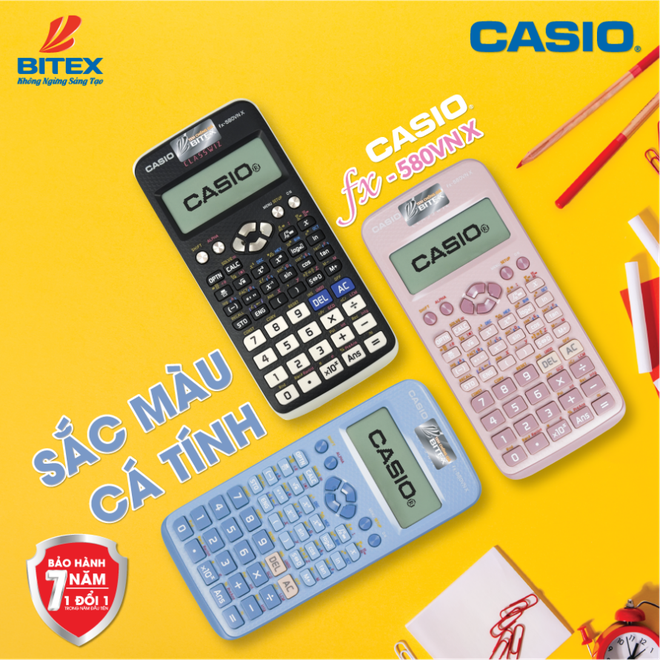 Máy tính khoa học Casio fx-580vn x thay áo mới với màu sắc cá tính - 4 Máy tính khoa học Casio fx-580vn x thay áo mới với màu sắc cá tính - 4