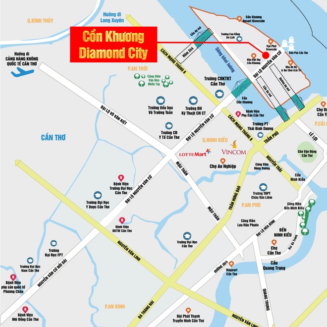 Phân tích vị trí tiềm năng dự án Cồn Khương Diamond City - 2 Phân tích vị trí tiềm năng dự án Cồn Khương Diamond City - 2