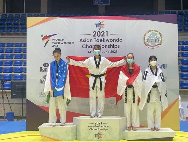 Võ sĩ Kim Tuyền giành HCV giải taekwondo vô địch châu Á 2021 - 1