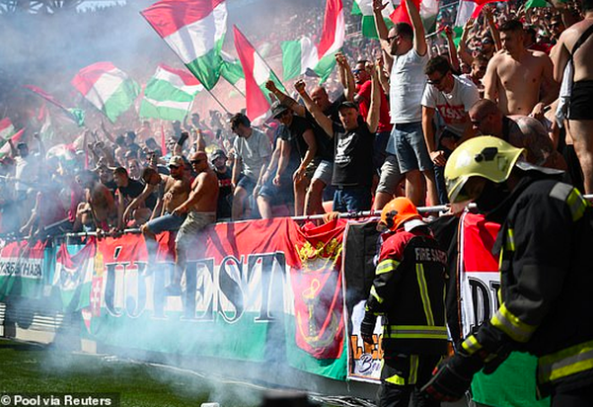 Bầu không khí rực lửa trên sân Puskas Arena trong ngày Hungary hòa Pháp - 8 Bầu không khí rực lửa trên sân Puskas Arena trong ngày Hungary hòa Pháp - 8