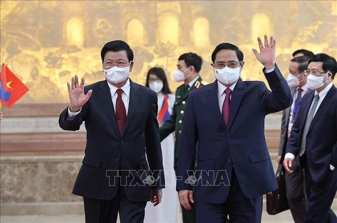 Thủ tướng Phạm Minh Chính hội kiến Tổng Bí thư, Chủ tịch nước Lào - 2