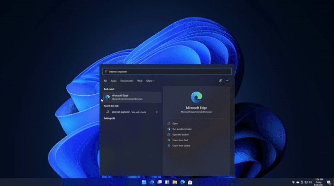 Trình duyệt Internet Explorer sẽ không xuất hiện trên Windows 11 - 1 Trình duyệt Internet Explorer sẽ không xuất hiện trên Windows 11 - 1