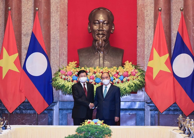 Chủ tịch nước Nguyễn Xuân Phúc hội kiến Tổng Bí thư, Chủ tịch nước Lào - 1 Chủ tịch nước Nguyễn Xuân Phúc hội kiến Tổng Bí thư, Chủ tịch nước Lào - 1