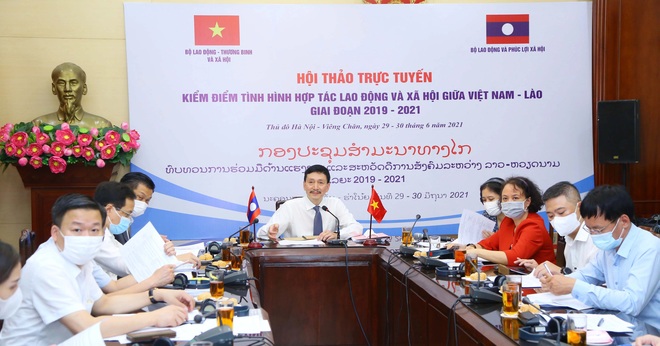 Hội thảo trực tuyến về tình hình hợp tác lao động, xã hội Việt Nam - Lào - 1 Hội thảo trực tuyến về tình hình hợp tác lao động, xã hội Việt Nam - Lào - 1