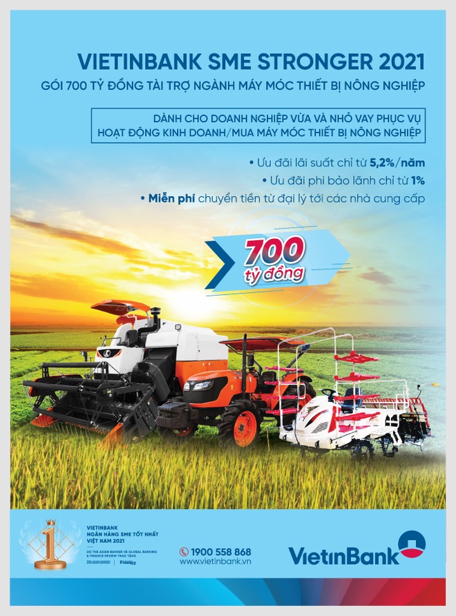 VietinBank tung gói 700 tỷ đồng tài trợ ngành máy móc thiết bị nông nghiệp - 1 VietinBank tung gói 700 tỷ đồng tài trợ ngành máy móc thiết bị nông nghiệp - 1