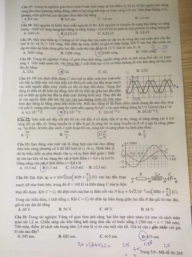 Đề thi và gợi ý giải môn Vật lý kỳ thi tốt nghiệp THPT năm 2021 - 5