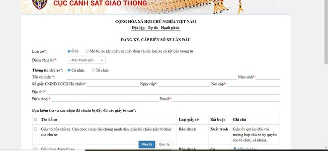 Thêm hình thức đăng ký, khai báo xe online - 4