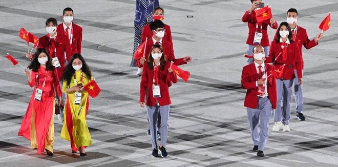 Đoàn Thể thao Việt Nam diễu hành tại Olympic Tokyo - 3 Đoàn Thể thao Việt Nam diễu hành tại Olympic Tokyo - 3