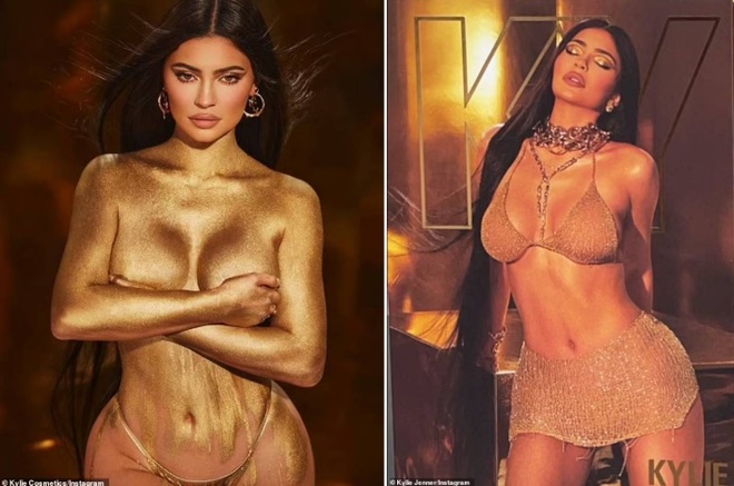 Nữ tỷ phú Kylie Jenner bán khỏa thân với lớp sơn vàng phủ lên cơ thể - 1 Nữ tỷ phú Kylie Jenner bán khỏa thân với lớp sơn vàng phủ lên cơ thể - 1